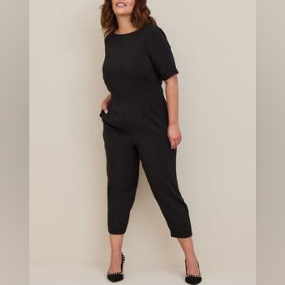 torrid Pants - Torrid Studio Refined Crepe Boat Neck Jumpsuit